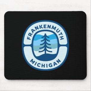 Mousepad Frankenmuth Michigan Mi Retro Winter Forest Souven
