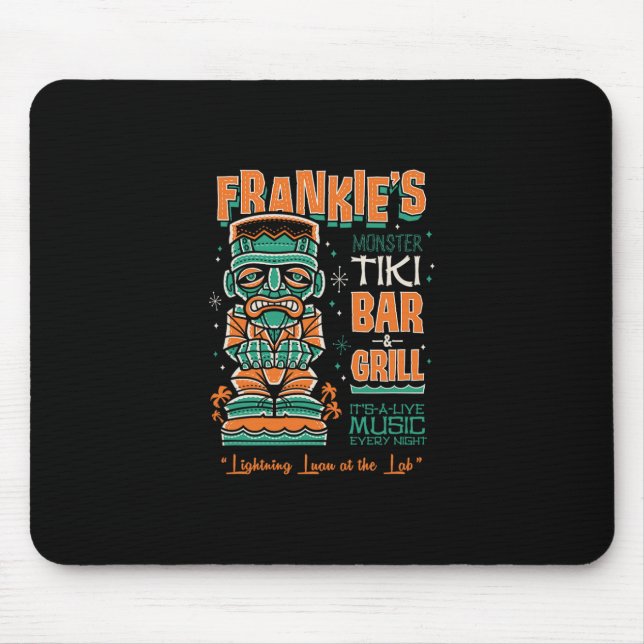 Mousepad Frankenstein Creepy Cute Tiki Lounge Vacation Surf (Frente)