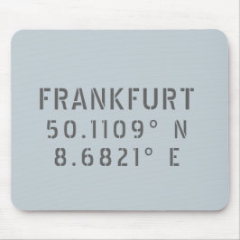Mousepad Frankfurt Latitude e Longitude