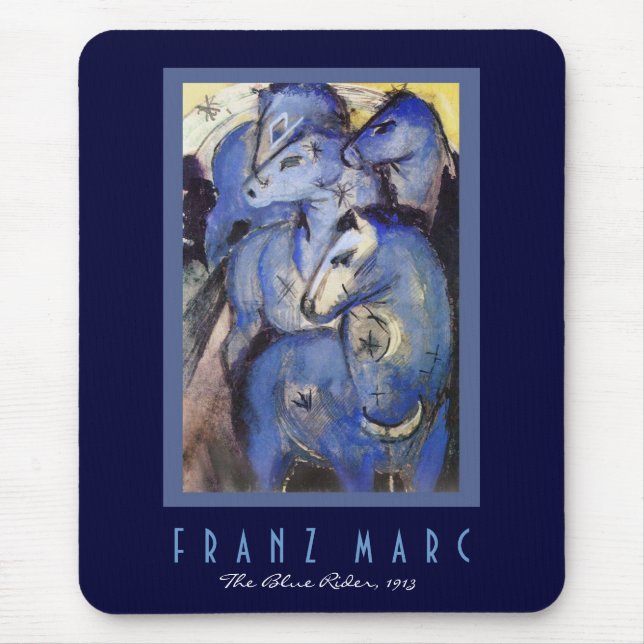 Mousepad Franz Marc - cavaleiro azul - arte do (Frente)