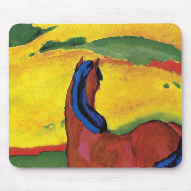 Mousepad Franz Marc - Cavalo Em Uma Pintura Paisagística (Frente)