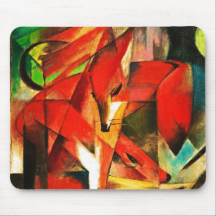 Mousepad Franz Marc The Foxes Red Fox Modern Art Painting