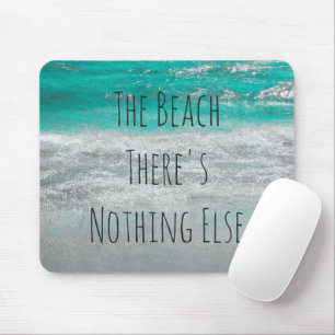 Mousepad Frase das ondas do oceano branco de turquesa de pr