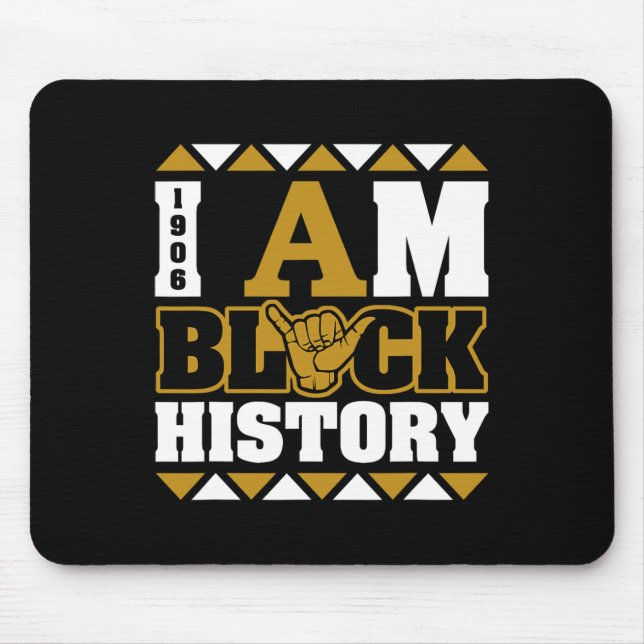 Mousepad Fraternidade Alfa-Africana 1906 I Am Black History (Frente)