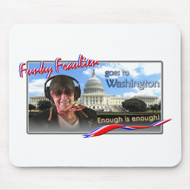 Mousepad Fraulien Funky vai a Washington (Frente)