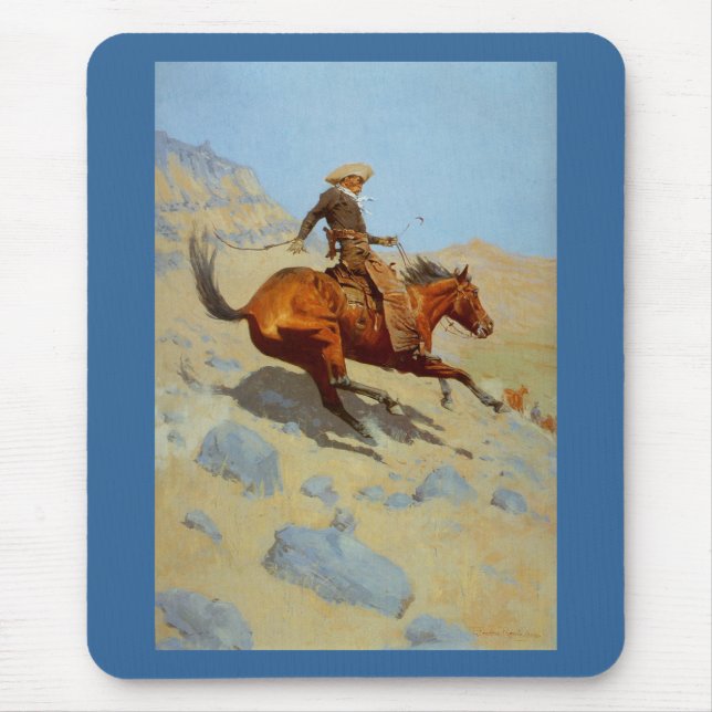 Mousepad Frederic Remington's The Cowboy (1902) (Frente)
