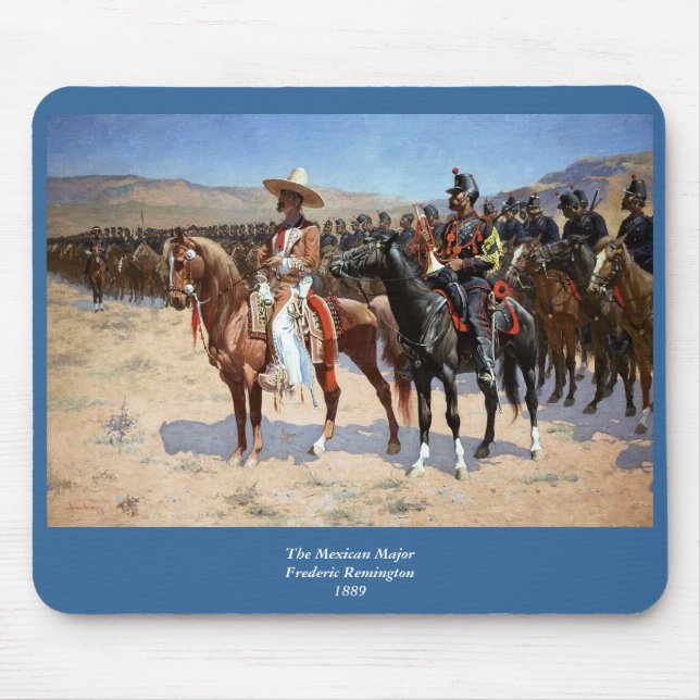 Mousepad Frederic Remington's The Mexico Major (1889) (Frente)
