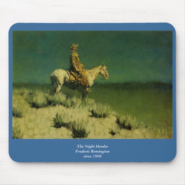 Mousepad Frederic Remington's The Night Herder (cerca de 19 (Frente)
