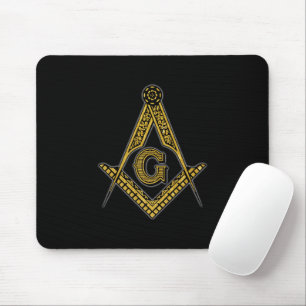 Mousepad Freemason (preto & ouro)