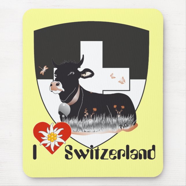 Mousepad Freiburg / Fribourg Schweiz Suisse Mauspad (Frente)