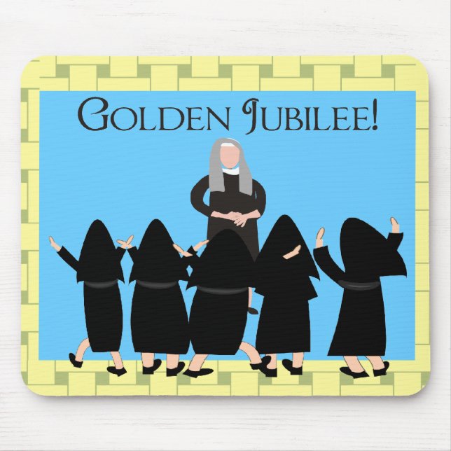 Mousepad Freiras "Jubileu Ouro" Cartões e Sacos de Tote (Frente)