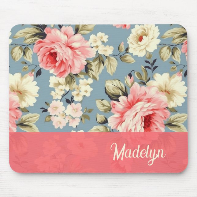 Mousepad French Cottage Garden Floral Chic Shabby (Frente)