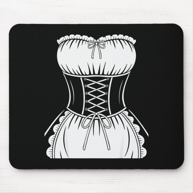 Mousepad French Maid Shirt Adult Men Women Anime Cosplay Co (Frente)