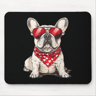 Mousepad Frenchie Heart Bandana Legal Bulldog Francês Lover