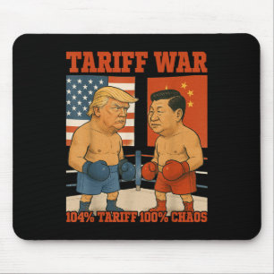 Mousepad Frente à Guerra Tarifária Trump Vs Xi Jinping Boxi