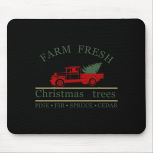 Mousepad Fresco da Fazenda Vintage Clic Caminhão Ne Árvores