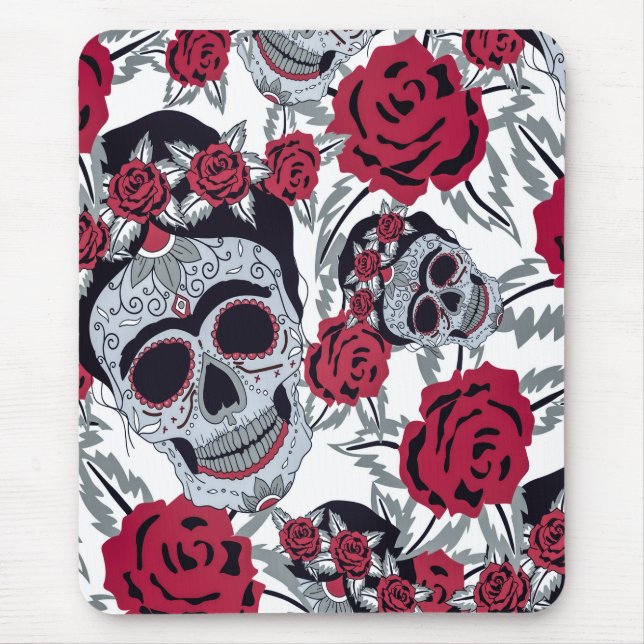 Mousepad Frida Kahlo  and roses  (Frente)