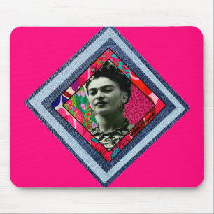 Mousepad Frida Kahlo Retro Denim Diamond