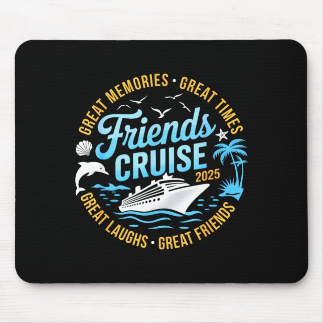 Mousepad Friends Cruise 2025 Matching Group Vacation Trip C (Frente)