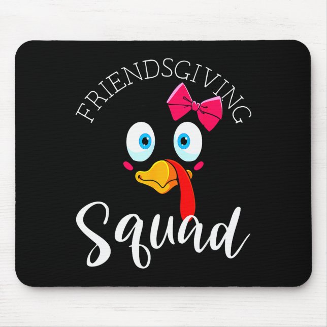 Mousepad Friendsgiving Squad Happy Thanksgiving Turkey Day  (Frente)
