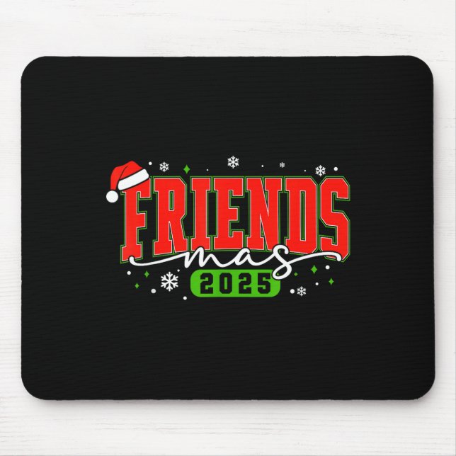 Mousepad Friendsmas 2025 Friends Santa Hat Merry Christmas  (Frente)