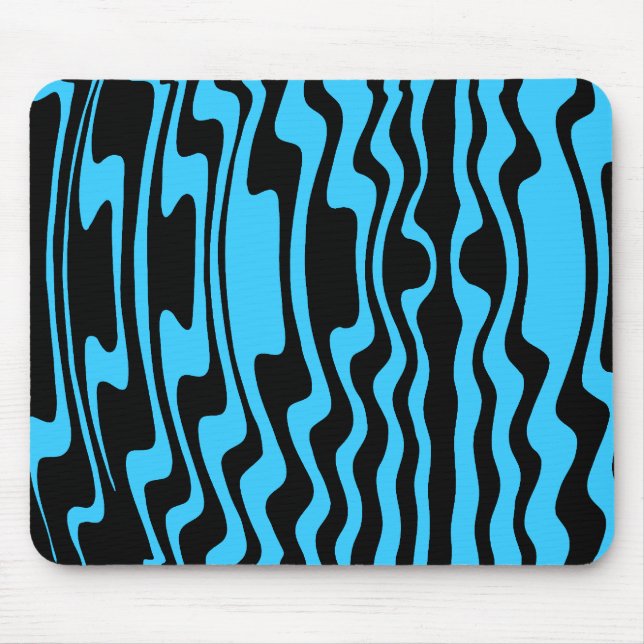 Mousepad Friso de onda - Azul e Preto (Frente)
