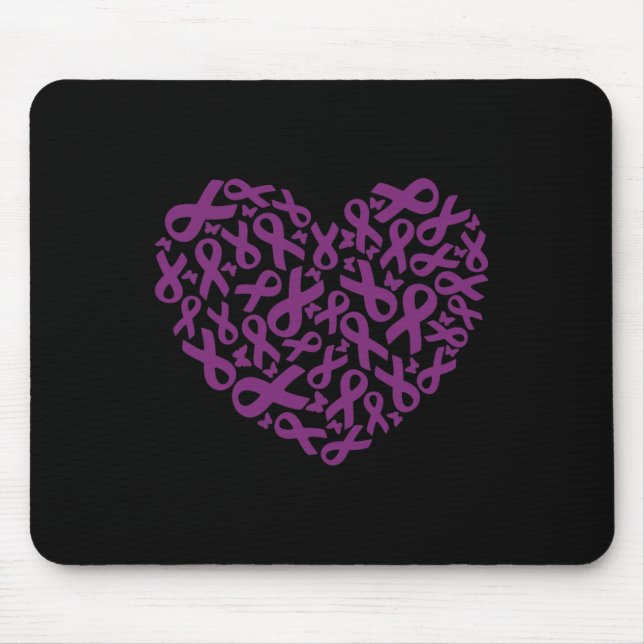 Mousepad Friso Roxo 2 para Sensibilização do câncer de pânc (Frente)