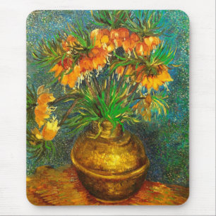 Mousepad Fritillarias em cobre Vase Van Gogh de arte