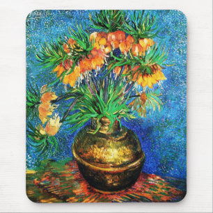Mousepad Fritillarias em cobre Vase Van Gogh de arte
