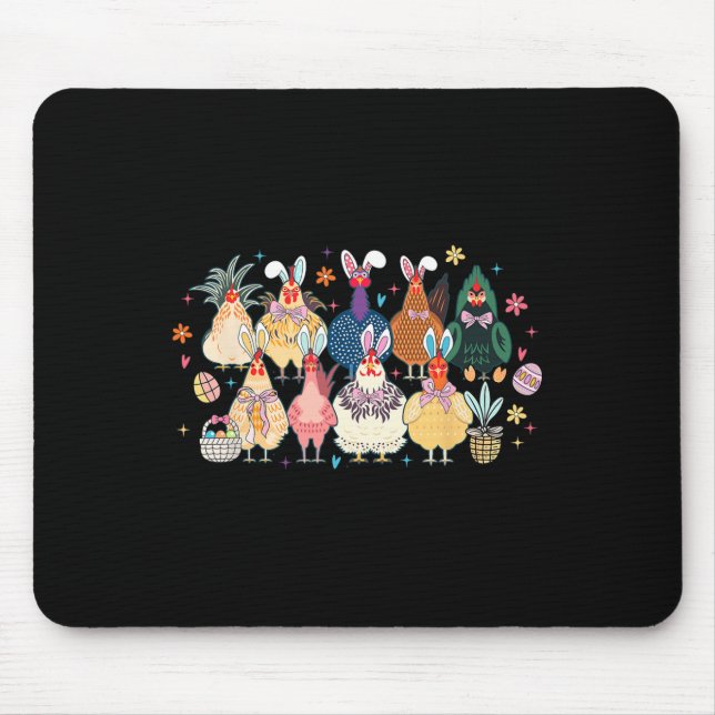 Mousepad Friz feliz dia de Páscoa Coelho da Páscoa Ovo Pásc (Frente)
