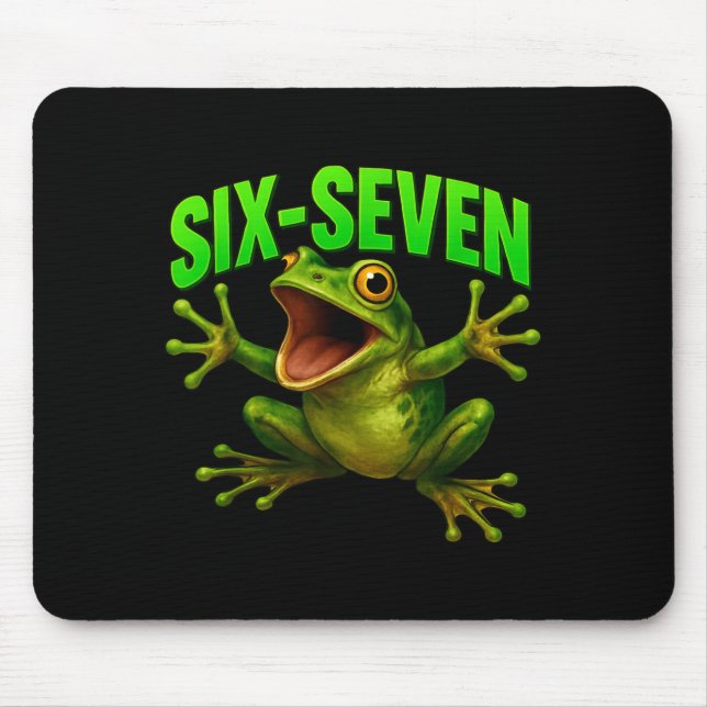Mousepad Frog 67 Meme Six Seven Funny Gen Alpha  (Frente)