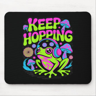 Mousepad Frog Rave Cogumelo Edm Mantenha Saltando