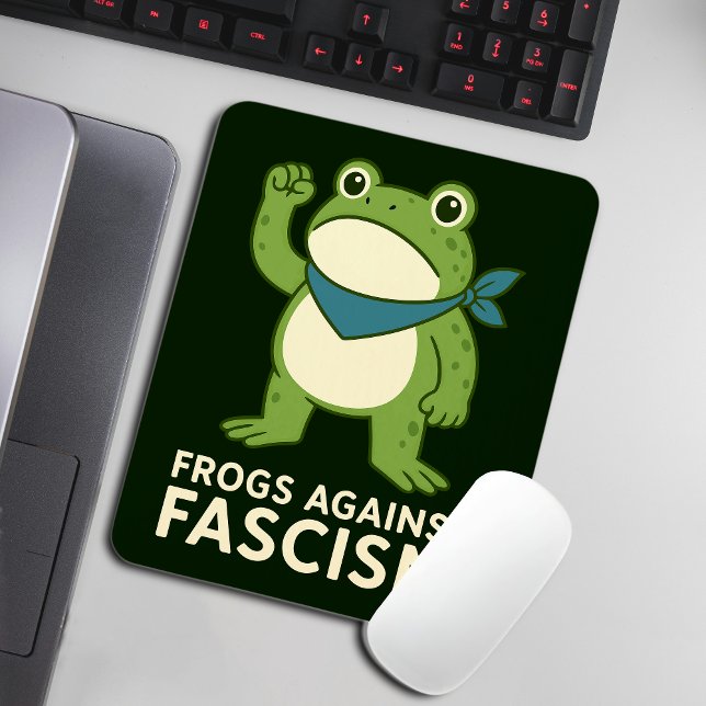 Mousepad Frogs Against Fascism Portland Frog Protest (Criador carregado)