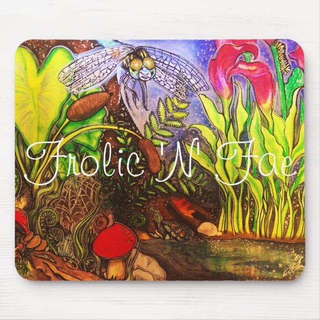 Mousepad Frolic n Fae, Arte Original "By The Pond" (Frente)