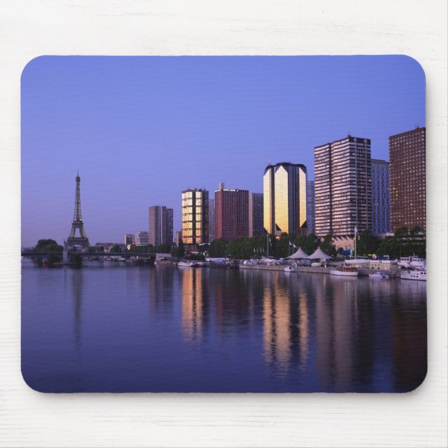 Mousepad Front du Seine e Eiffel Tower, Paris, França (Frente)