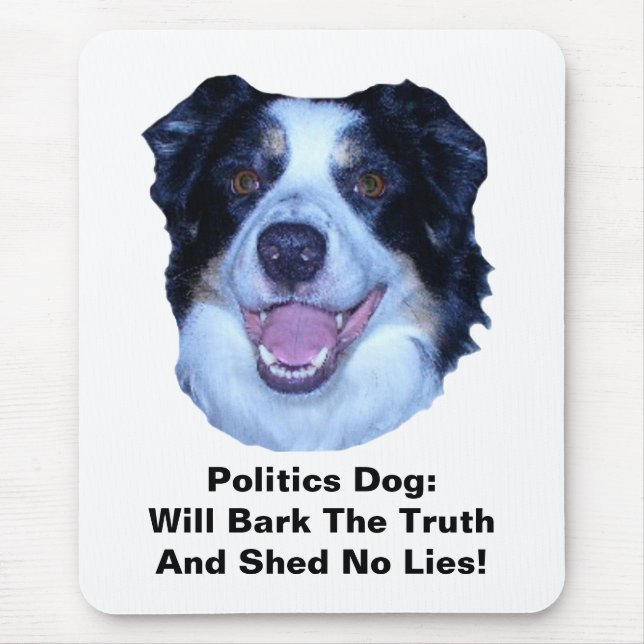 Mousepad Fronteira Política Collie Latido O Mouse Verdade (Frente)