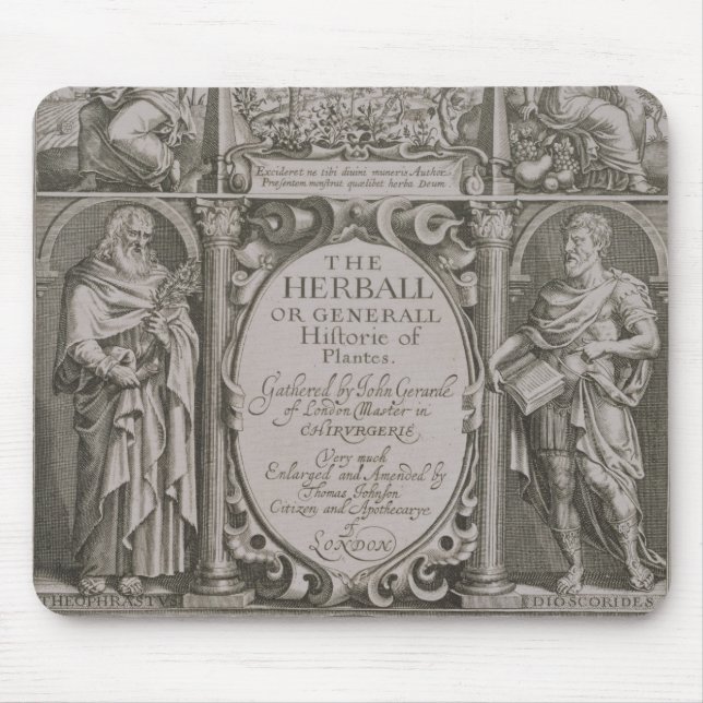 Mousepad Frontispício à segunda edição 'do Herball (Frente)