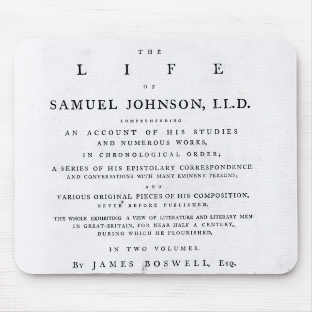 Mousepad Frontispício, 'da vida de Samuel Johnson (Frente)