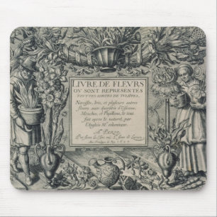 Mousepad Frontispício do "de DES Fleurs Livre" por Jean Le