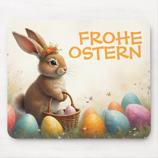 Mousepad Frühlingsgrüß vom Osterhasen (Frente)