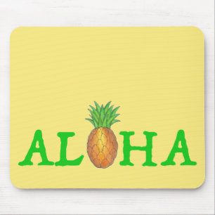Mousepad FRUTA de ananás tropical da ilha do Havaí ALOHA