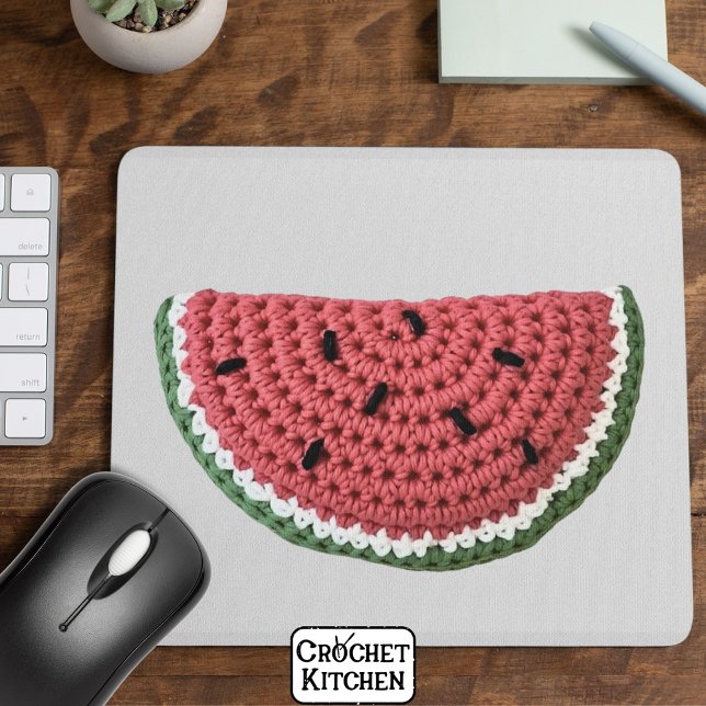 Mousepad Fruta de Melancia de Crochet de Vovó Mínima Cozy (Criador carregado)