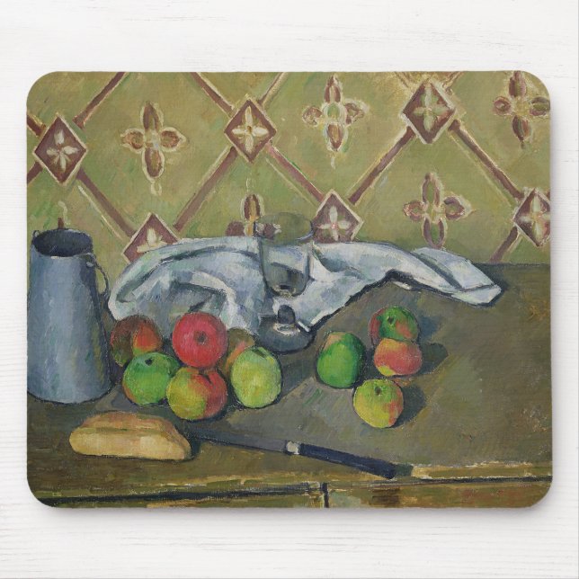 Mousepad Fruta de Paul Cezanne |, Serviette e jarro de (Frente)