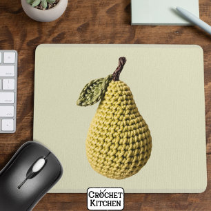 Mousepad Fruta de pera verde amarela verde-avó moderna