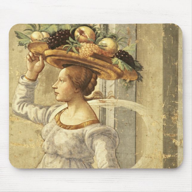 Mousepad Fruta do carregando da mulher, do nascimento de St (Frente)