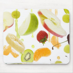 Mousepad Fruta misturada fresca com maçã & sumo de laranj