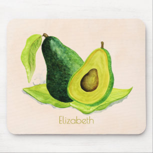 Mousepad Fruta Verde do Avocado para a Vida Inteira em Aqua