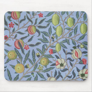 Mousepad Fruta William Morris Pomegranate Ornamento Azul