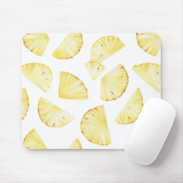 Mousepad Frutas Amarelas Abacaxis (Com mouse)