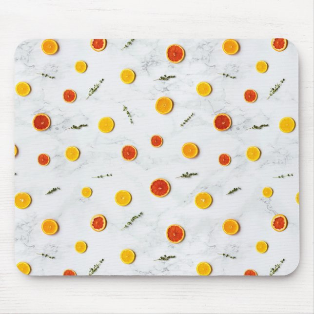 Mousepad Frutas de Citros Brancos, Vermelhos e Amarelos (Frente)